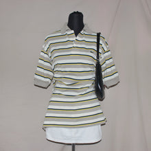 Load image into Gallery viewer, Lacoste stripped collared polo (L)
