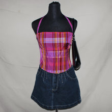 Load image into Gallery viewer, MNG gingham farm pink halter (S)
