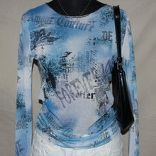 Load image into Gallery viewer, River Island mesh blue long sleeves

