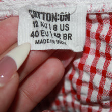 Load image into Gallery viewer, Gingham red patterned tank top (S/M)
