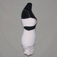 Load image into Gallery viewer, Oh Polly baby pink ruched midi dress (XS/S)
