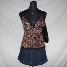 Load image into Gallery viewer, Cheetah print mesh top (S)
