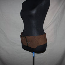 Load image into Gallery viewer, Wide brown leather low waisted belt
