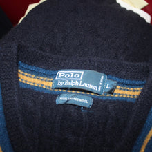 Load image into Gallery viewer, Polo by RL navy blu knitted sweater (L)
