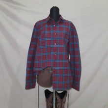 Load image into Gallery viewer, Burberry gingham maroon long sleeves polo (XL)
