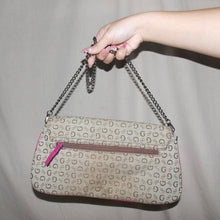 Load image into Gallery viewer, Vintage Guess pink monogram long chained strap bag
