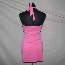 Load image into Gallery viewer, Lucky &amp; Trouble pink halter midi dress (M)
