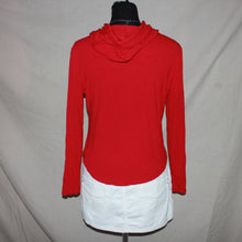 Load image into Gallery viewer, Bright red thin cotton zip-up hoodie (S/M)
