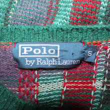 Load image into Gallery viewer, Polo by Ralph Lauren plaid pattern wool sweater (S)
