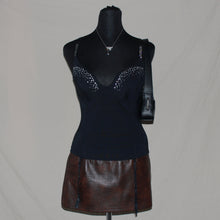 Load image into Gallery viewer, George bedazzled black corset (M)

