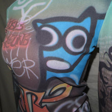 Load image into Gallery viewer, Rare Vintage Cop Copine graphic graffiti mesh top (S)
