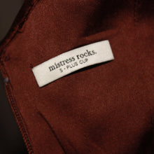 Load image into Gallery viewer, Brown corseted midi dress (XS/S)
