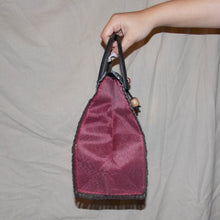 Load image into Gallery viewer, Wood patterned black purse
