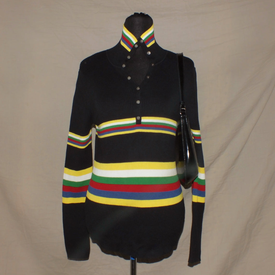 Tommy Hilfiger multi-colored stripped long sleeves (M)
