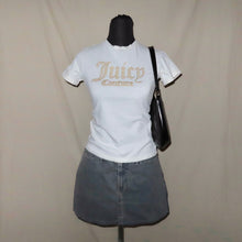 Load image into Gallery viewer, Vintage Juicy Couture graphic gold off-white  tee (XS)
