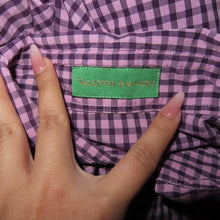 Load image into Gallery viewer, Valentin gingham patterned purple polo (S)
