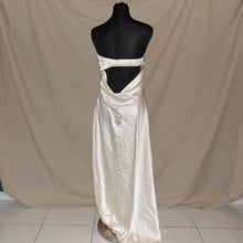 Load image into Gallery viewer, Billy J off-white tube satin type long dress (XL)
