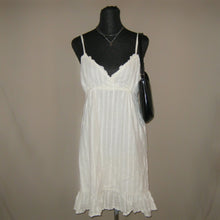 Load image into Gallery viewer, Stripped mesh white midi dress (S)
