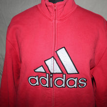 Load image into Gallery viewer, Adidas embroidered red zip jacket (M)
