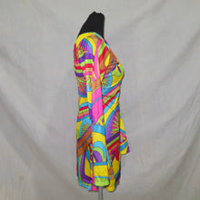 Load image into Gallery viewer, Boho patterned flared bright midi dress (S)
