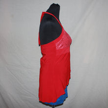 Load image into Gallery viewer, Laced red asymmetrical top (S)
