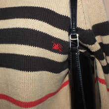 Load image into Gallery viewer, Burberry beige knitted stripped sweater (M)
