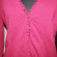 Load image into Gallery viewer, Maroon ruched patterned cardigan (M)
