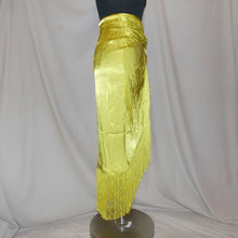 Load image into Gallery viewer, Asymmetrical lime green ruched skirt (S)
