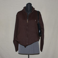 Load image into Gallery viewer, Polo by RL brown collared zip-up (M)
