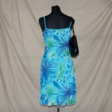 Load image into Gallery viewer, My Michelle floral turquoise midi dress (S)
