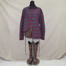 Load image into Gallery viewer, Burberry gingham maroon long sleeves polo (XL)
