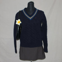 Load image into Gallery viewer, Polo by RL navy blu knitted sweater (L)
