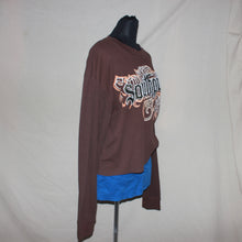 Load image into Gallery viewer, Southpole embroidered brown cropped long sleeves (XL)
