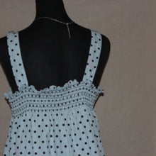 Load image into Gallery viewer, Polka dot blue babydoll mid dress (M)
