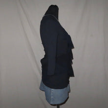Load image into Gallery viewer, Portmans ruffled black top (S)

