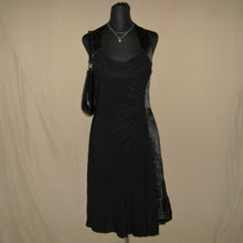 Load image into Gallery viewer, Black cowl neck vintage dress (L)
