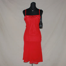 Load image into Gallery viewer, Roses designed red maxi dress (S)
