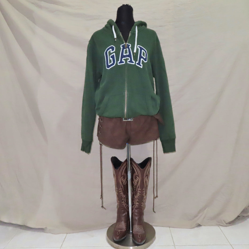 Gap green zipped hoodie (M)