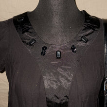 Load image into Gallery viewer, DKNY black flowy bedazzled top (S)
