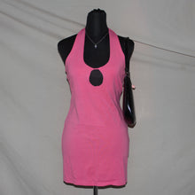Load image into Gallery viewer, Lucky &amp; Trouble pink halter midi dress (M)
