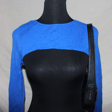 Load image into Gallery viewer, Blue bolero shrug long sleeves (S)
