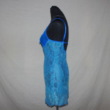 Load image into Gallery viewer, Blue laced midi dress (S)
