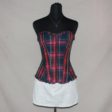 Load image into Gallery viewer, Gingham print corset top (Freesize)
