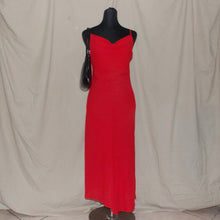 Load image into Gallery viewer, Red cowl neck midi dress (S)
