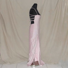 Load image into Gallery viewer, Babyboo glittered halter pink backless dress (S)
