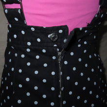 Load image into Gallery viewer, Black polka dot wide-leg overalls (XS)
