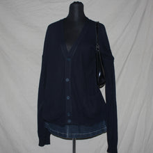 Load image into Gallery viewer, Lacoste navy cardigan (L)
