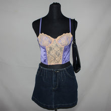 Load image into Gallery viewer, Purple laced cropped corset (S)
