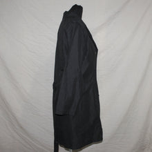 Load image into Gallery viewer, Black polka dot interior trench coat (M)
