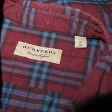 Load image into Gallery viewer, Burberry gingham maroon long sleeves polo (XL)
